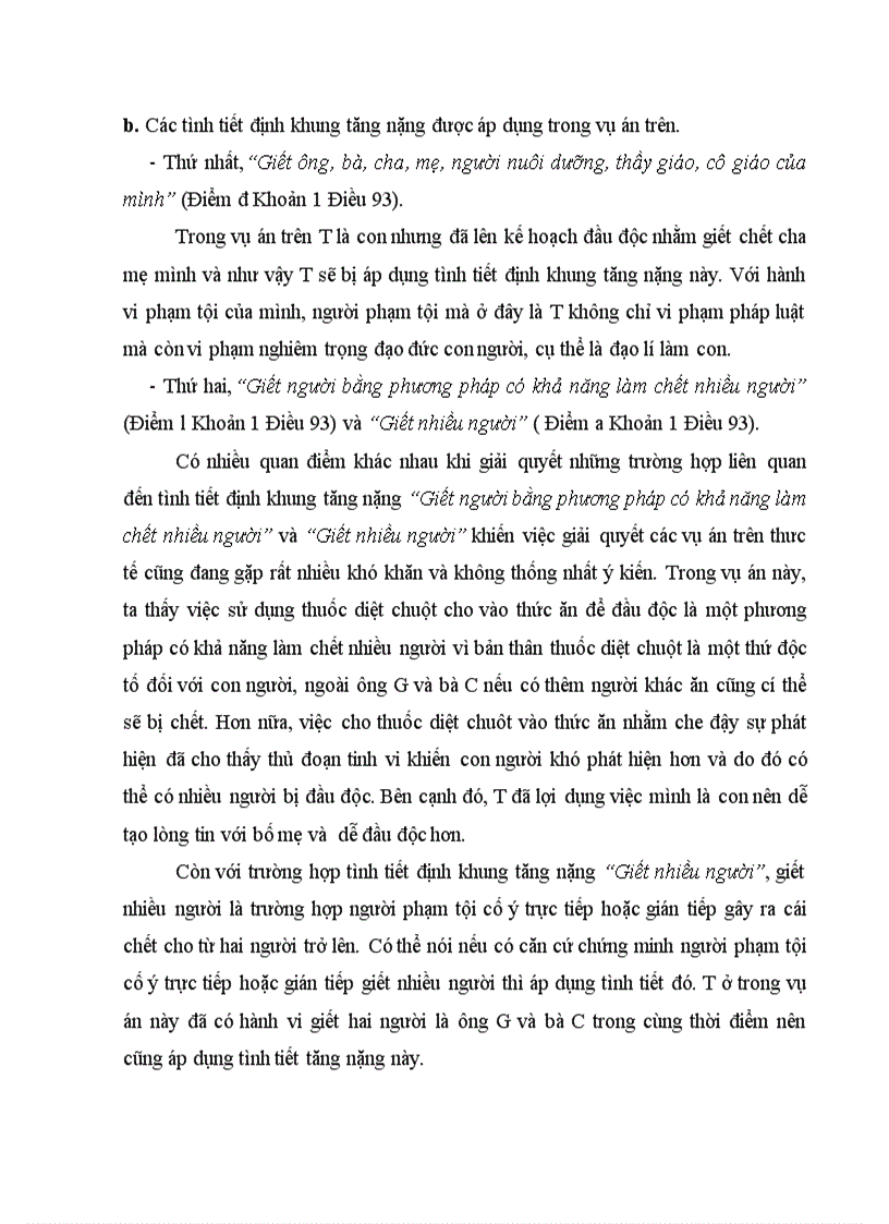 image for page Bài tập cá nhân tuần 1 Hình sự module 2 T thường bị bố mắng chửi vì lười lao động lại thường xuyên cờ bạc rượu chè nên hận bố