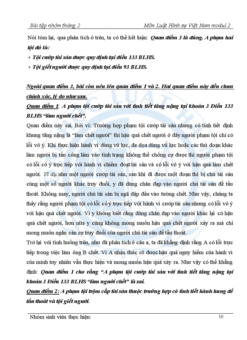 image for page Bài tập nhóm hình sự đề 1