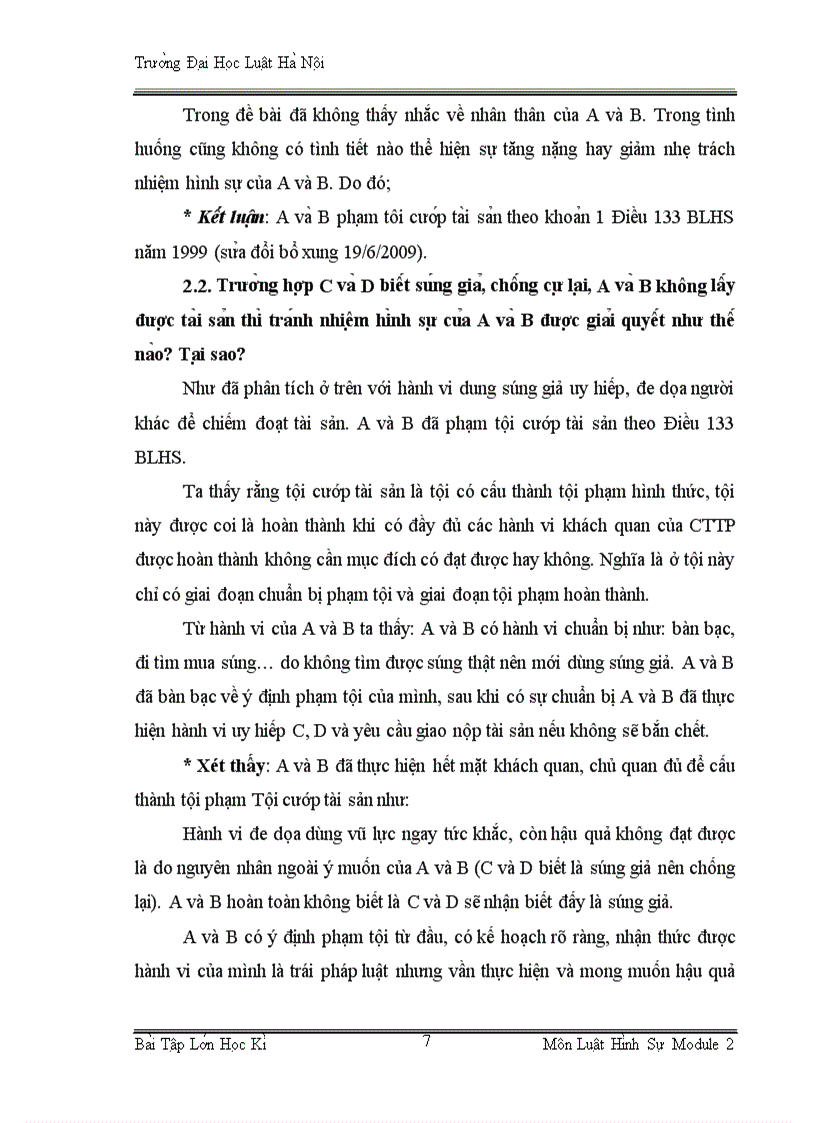 image for page Bài tập lớn học kì hình sự đề 1