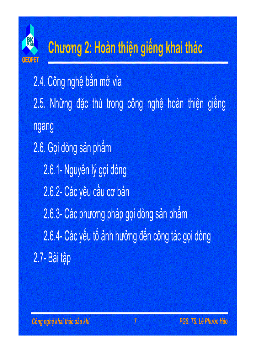 image for page Bài giảng công nghệ khai thác dầu khí