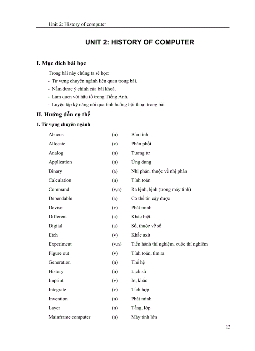 image for page Bài giảng tiếng anh chuyên ngành công nghệ thông tin