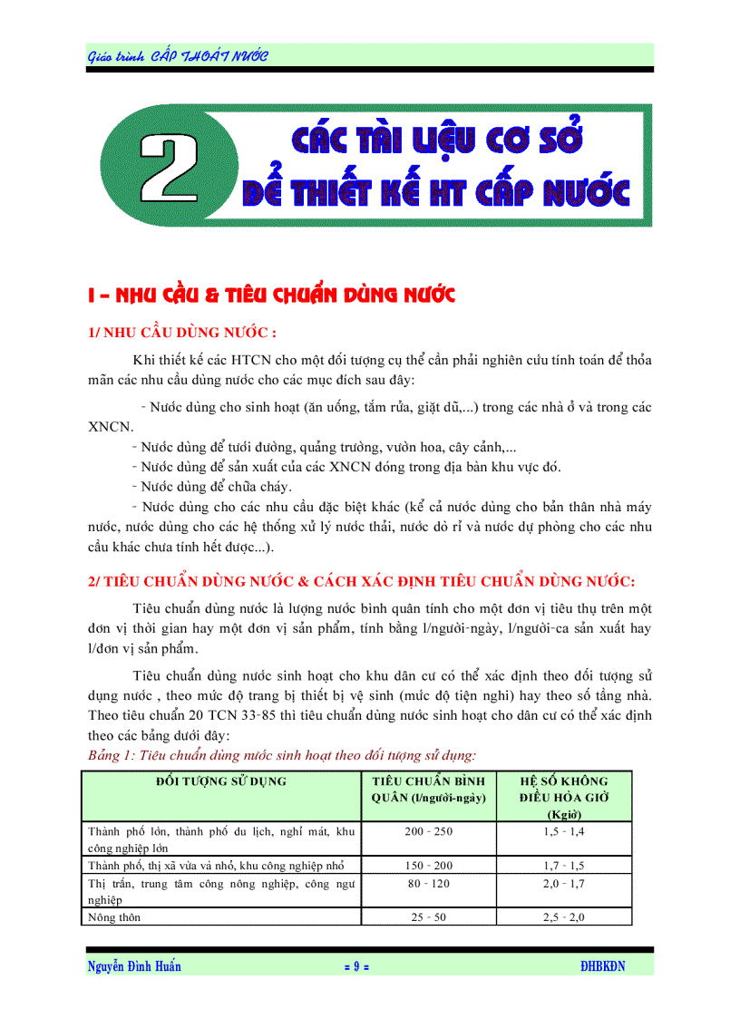 image for page Bài giảng cấp thoát nước Tài liệu của ĐH Đà Nẵng