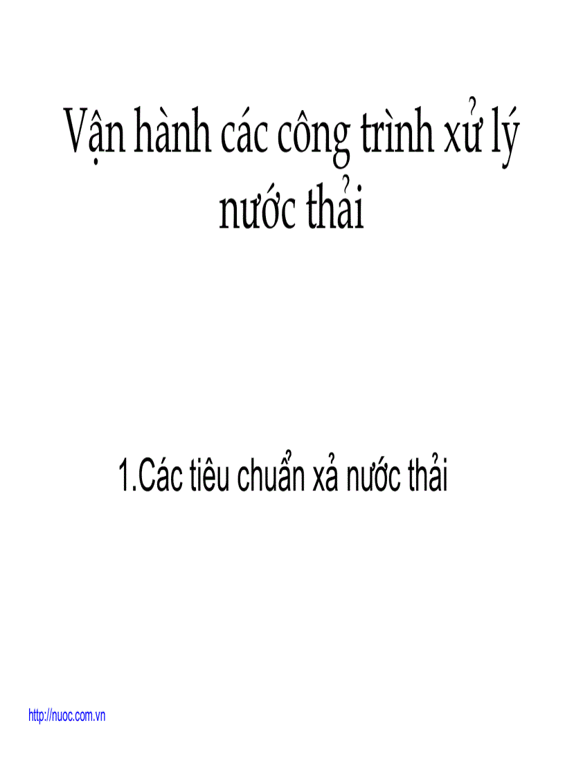 image for page Vận hành các công trình xử lý nước thải