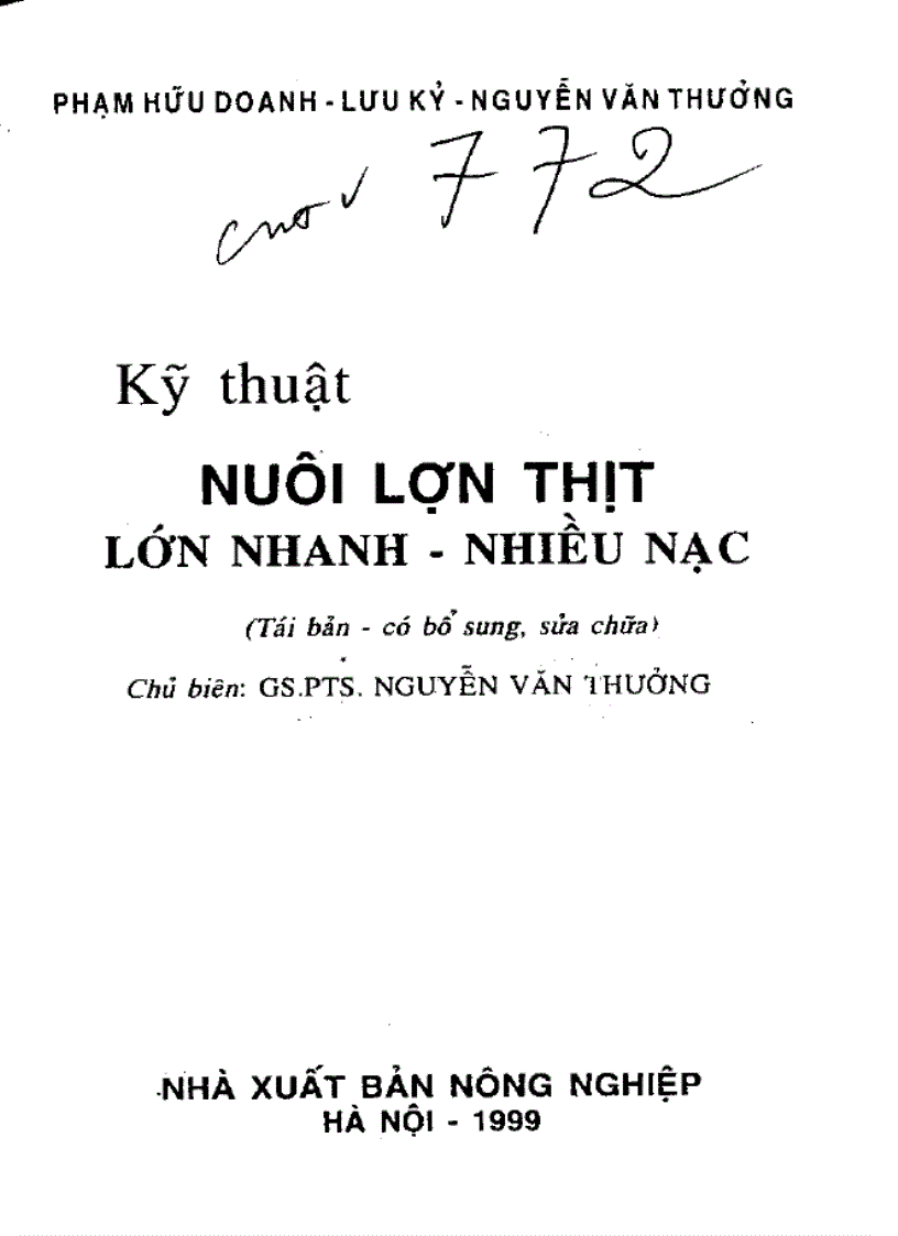 image for page Kỹ thuật nuôi lợn thịt lớn nhanh nhiều nạc