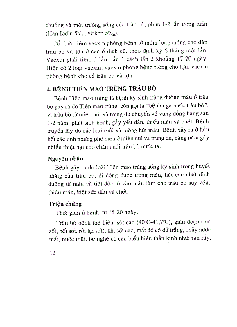 image for page Sổ tay điều trị một số bệnh phỏ biến ở vật nuôi