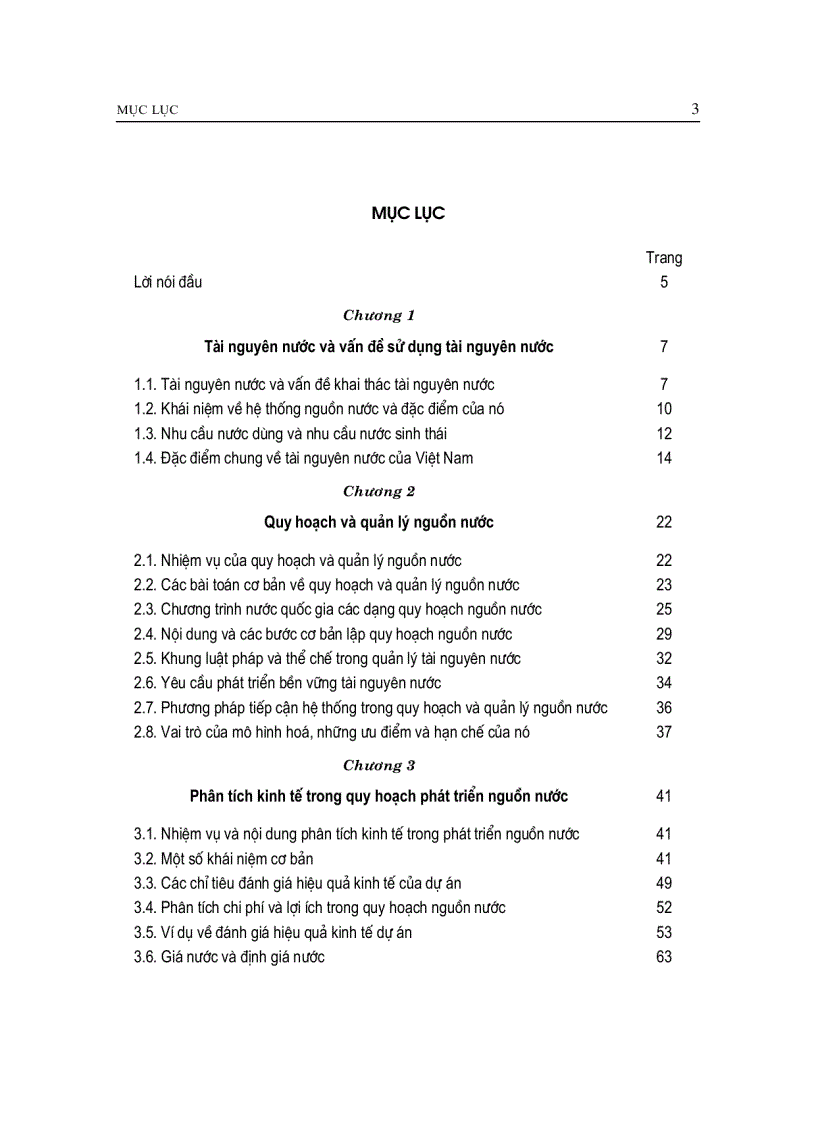 image for page Giáo trình quy hoạch và quản lý nguông nước
