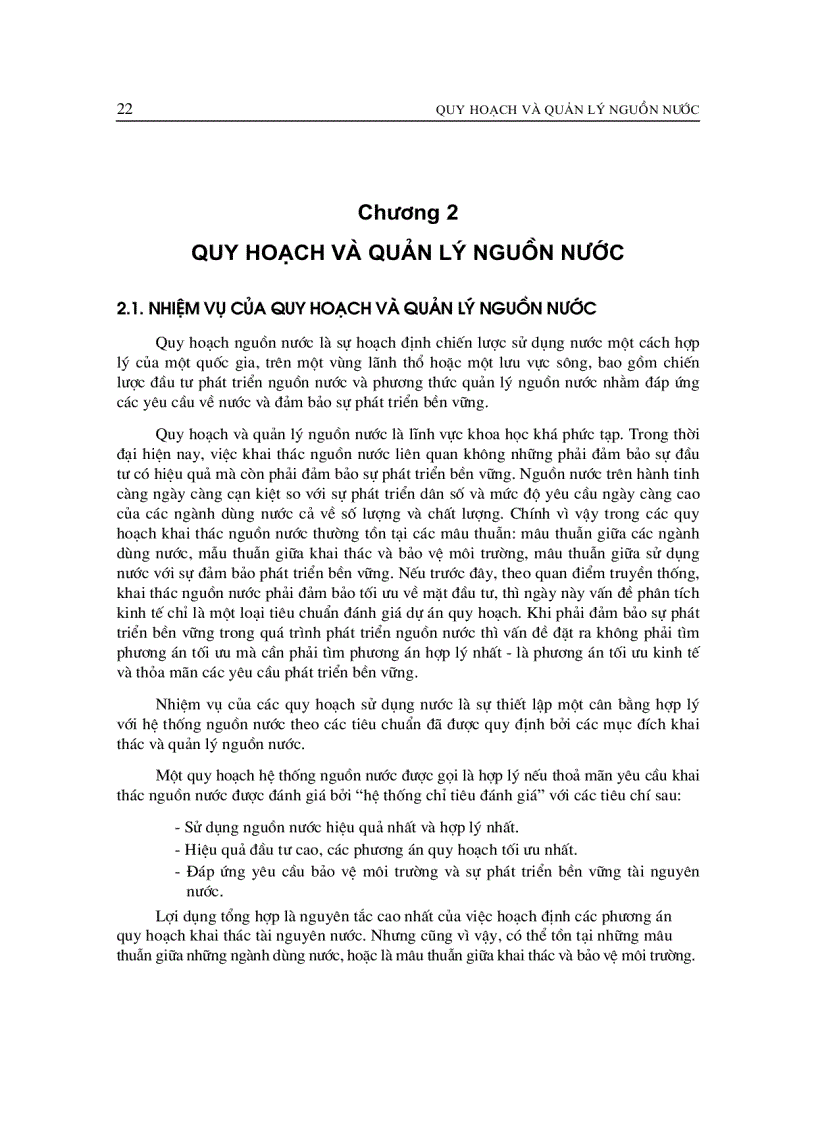 image for page Giáo trình quy hoạch và quản lý nguông nước
