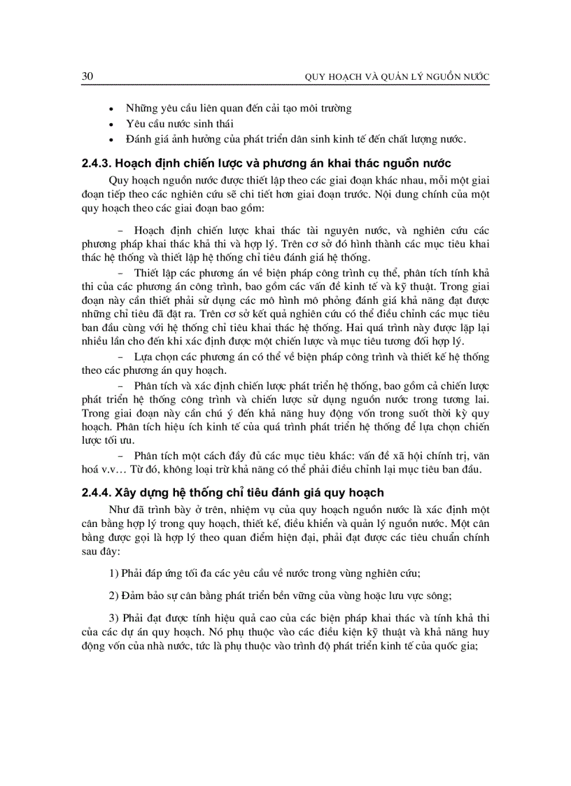 image for page Giáo trình quy hoạch và quản lý nguông nước