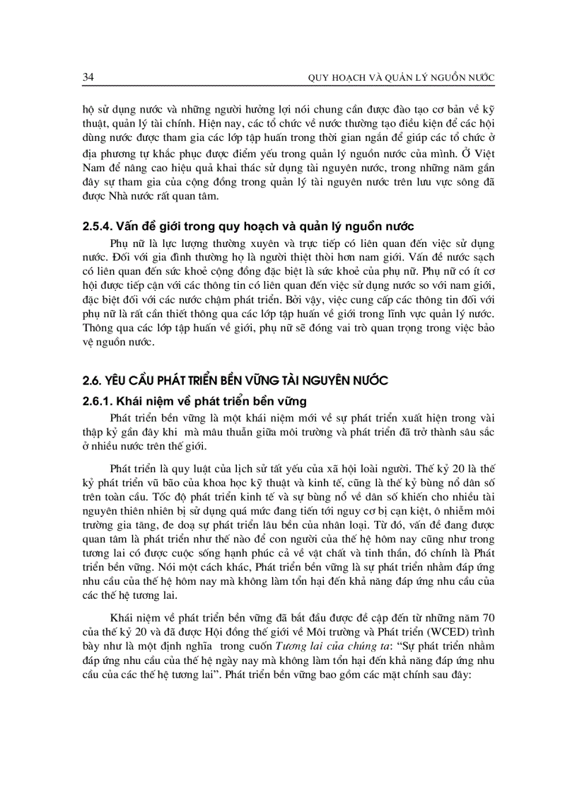 image for page Giáo trình quy hoạch và quản lý nguông nước