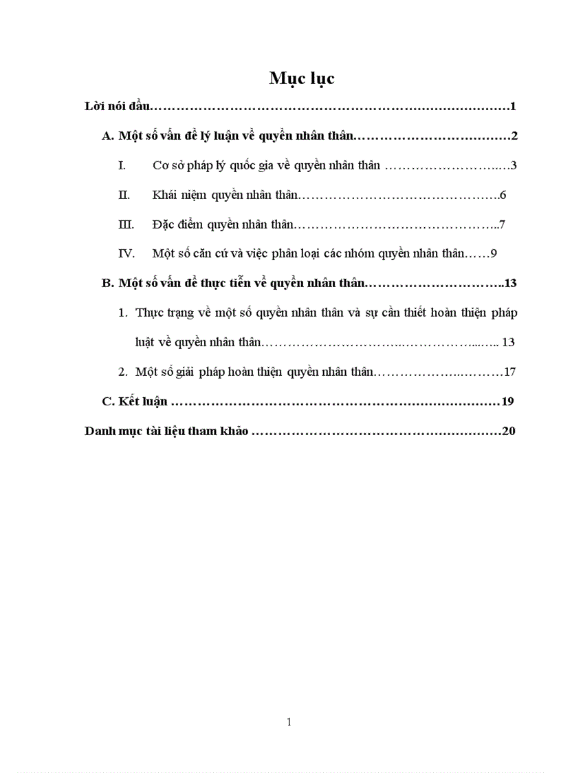 image for page Bài tập học kỳ dân sự Quyền nhân thân theo quy định trong Bộ luật dân sự Một số vấn đề lý luận và thực tiễn 8 điểm