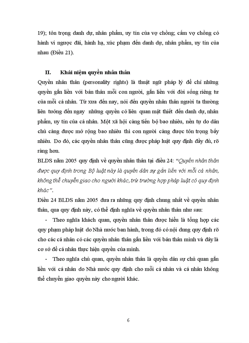 image for page Bài tập học kỳ dân sự Quyền nhân thân theo quy định trong Bộ luật dân sự Một số vấn đề lý luận và thực tiễn 8 điểm