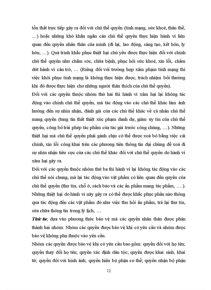 image for page Bài tập học kỳ dân sự Quyền nhân thân theo quy định trong Bộ luật dân sự Một số vấn đề lý luận và thực tiễn 8 điểm