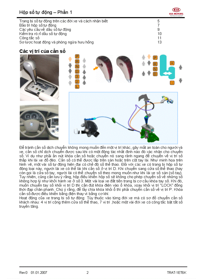 image for page Tài liệu đào tạo kỹ thuật của hãng xe KIA Phần hộp số tự động AT