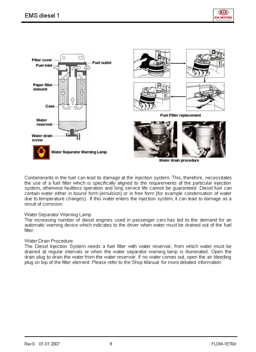 image for page Tài liệu đào tạo kỹ thuật của hãng xe KIA Phần hệ nhiên liệu điều khiển động cơ