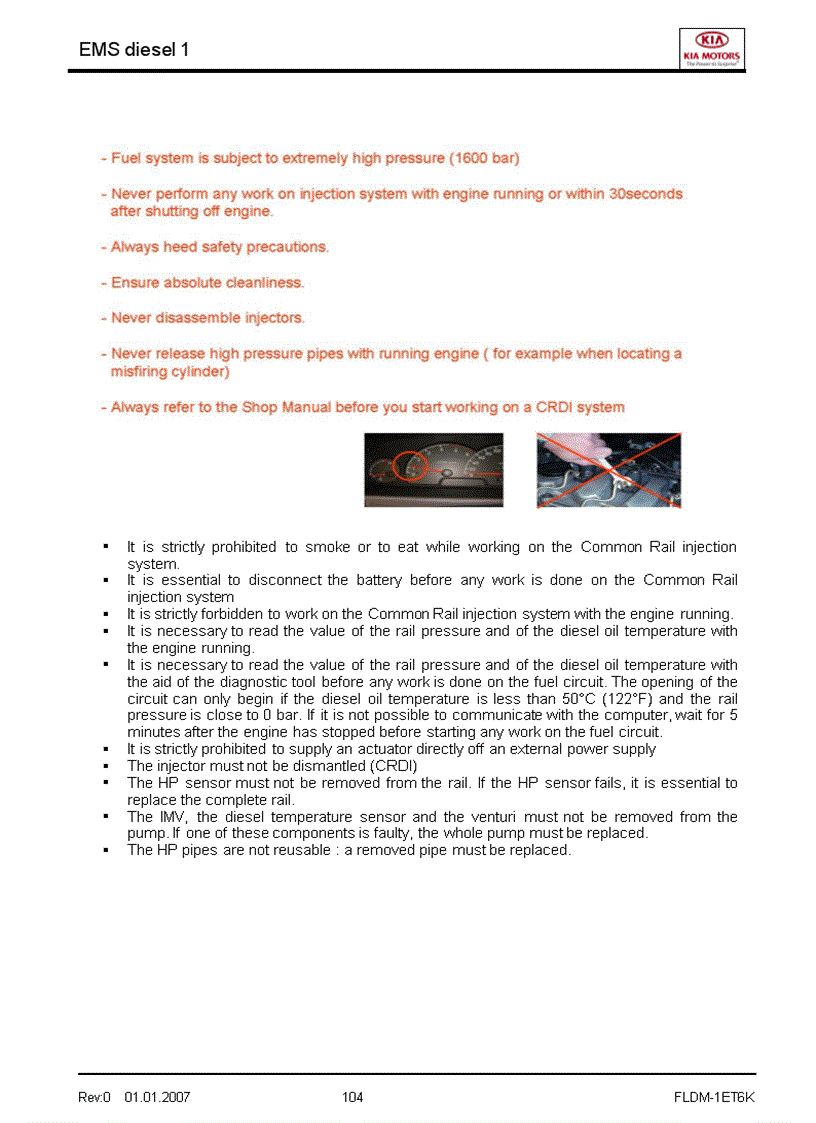 image for page Tài liệu đào tạo kỹ thuật của hãng xe KIA Phần hệ nhiên liệu điều khiển động cơ