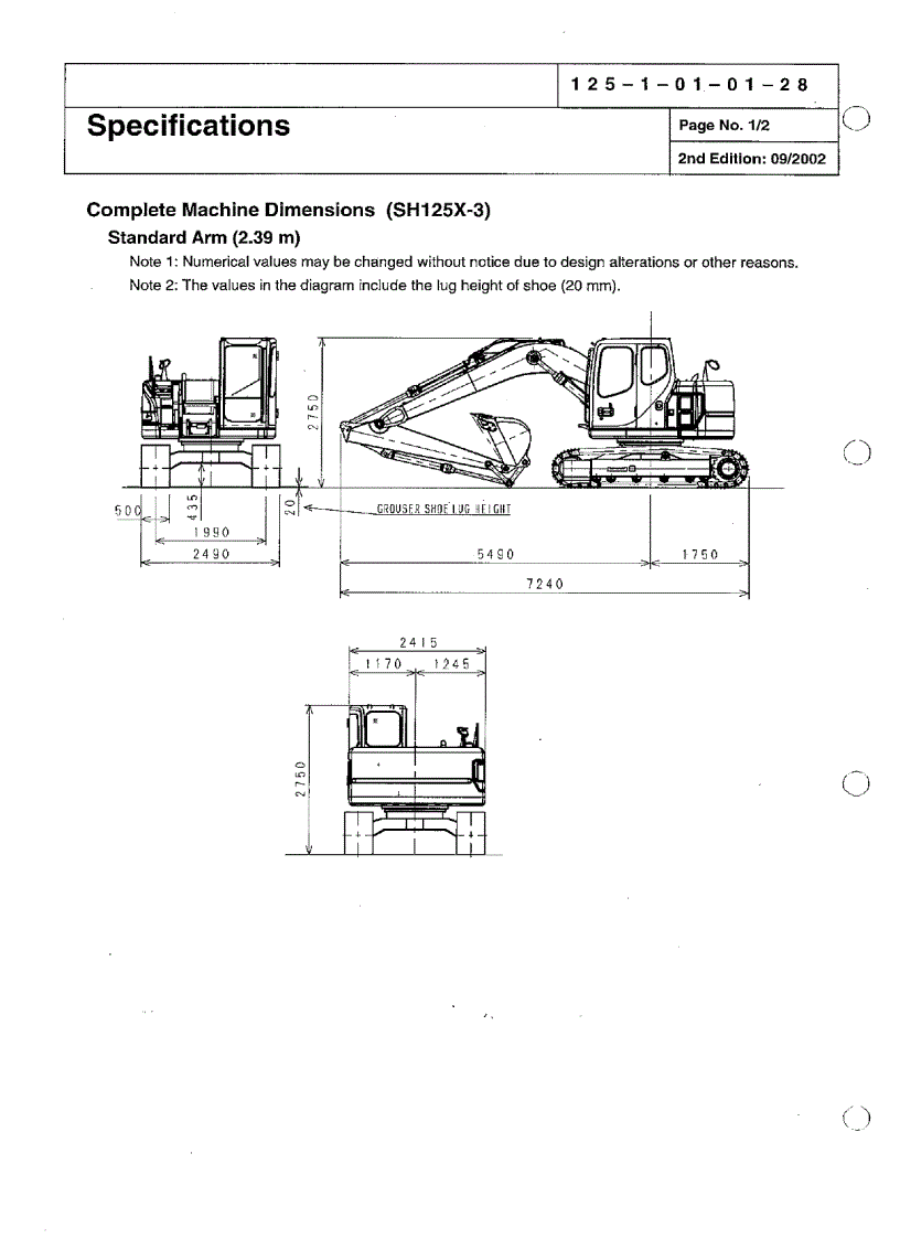 image for page Workshop manual máy đào SUMITOMO 125 3 135X 3