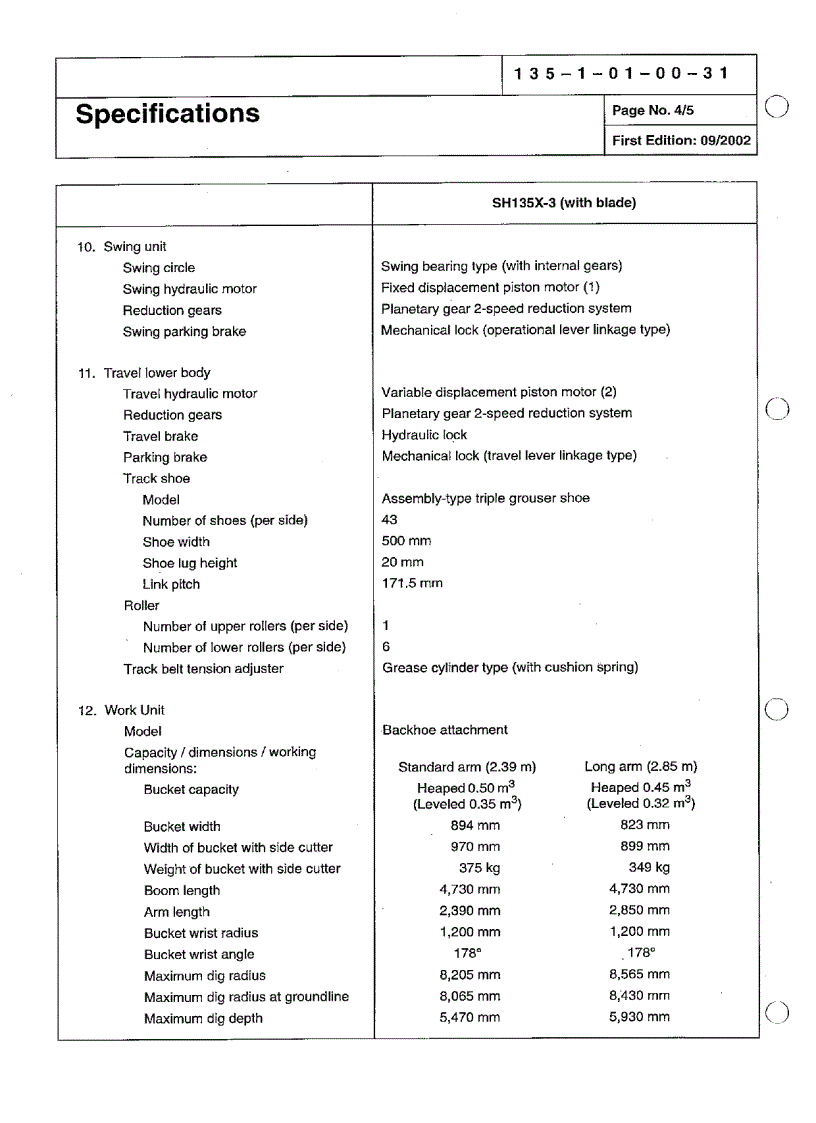 image for page Workshop manual máy đào SUMITOMO 125 3 135X 3
