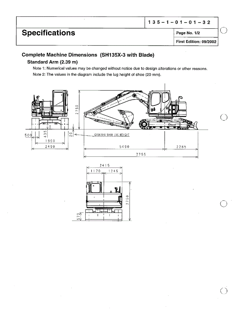 image for page Workshop manual máy đào SUMITOMO 125 3 135X 3
