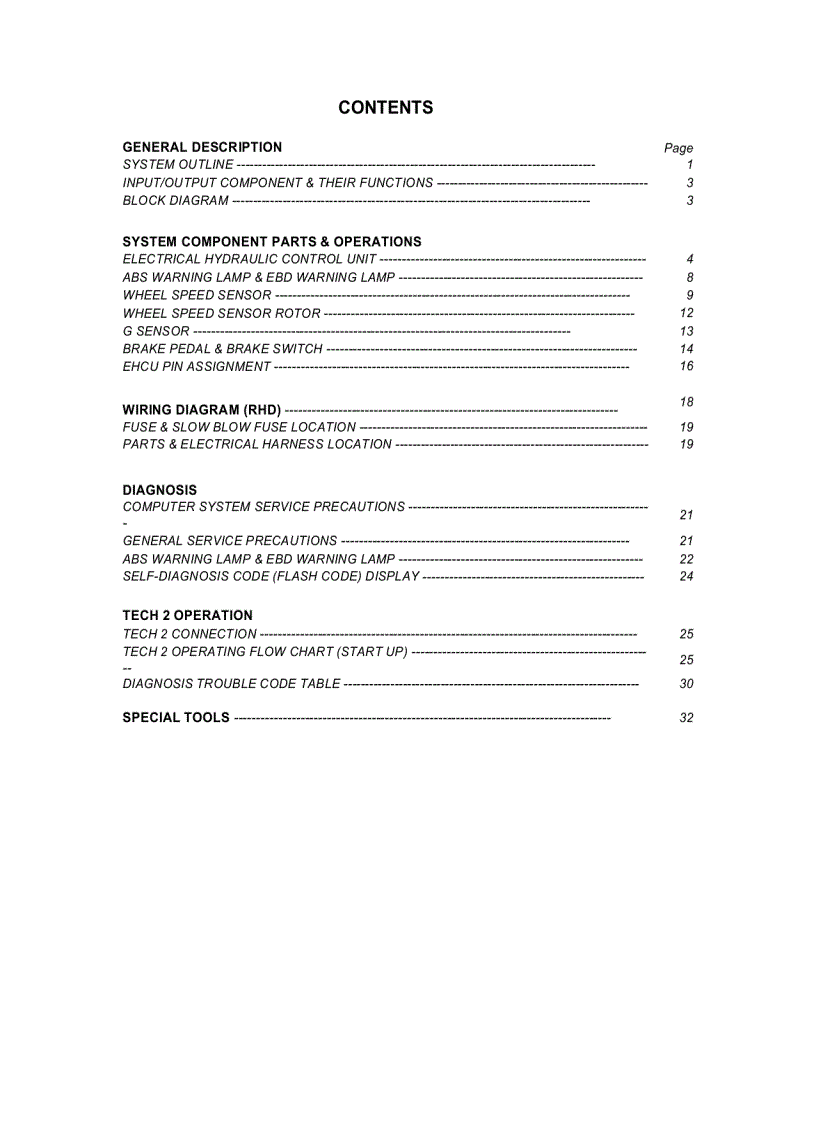 image for page Hệ thống phanh ABS