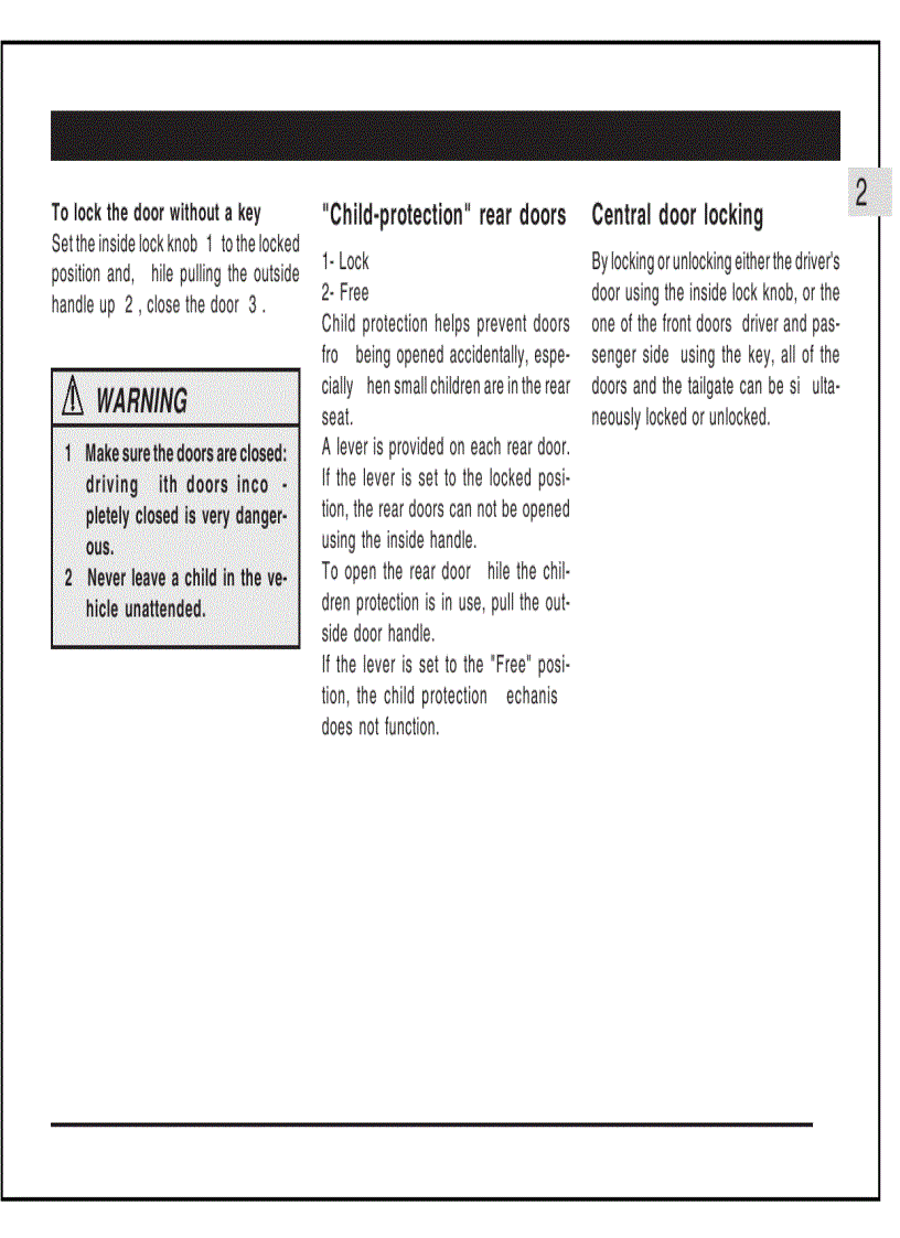 image for page Hướng dẫn sử dụng xe ô tô MITSUBISHI Jolie