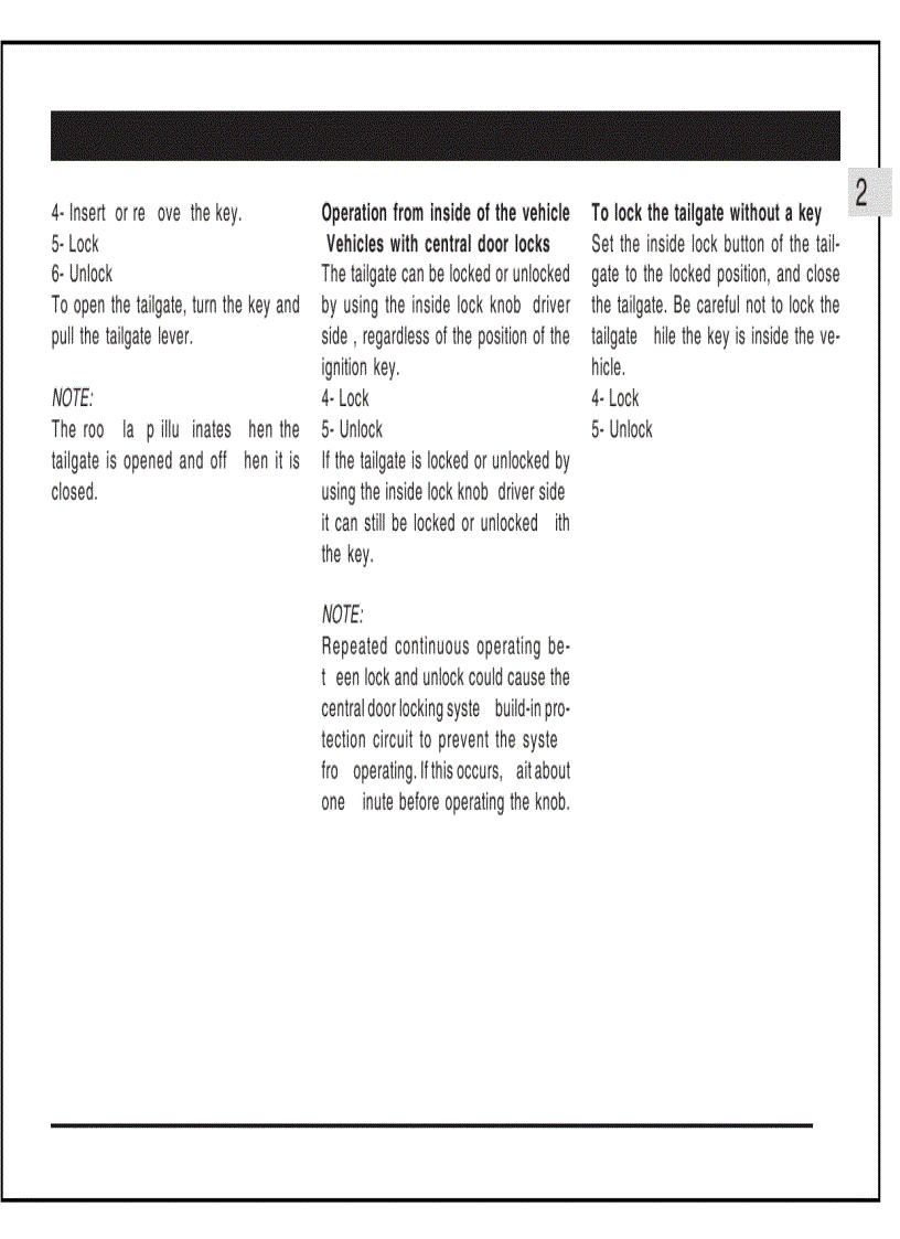 image for page Hướng dẫn sử dụng xe ô tô MITSUBISHI Jolie