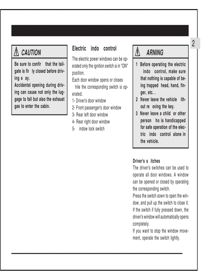 image for page Hướng dẫn sử dụng xe ô tô MITSUBISHI Jolie