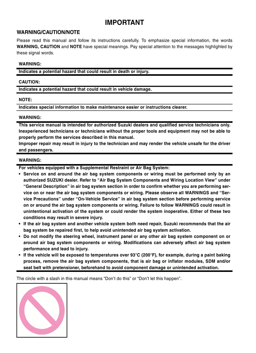 image for page Shop manual xe ô tô Suzuki SWIFT RS415