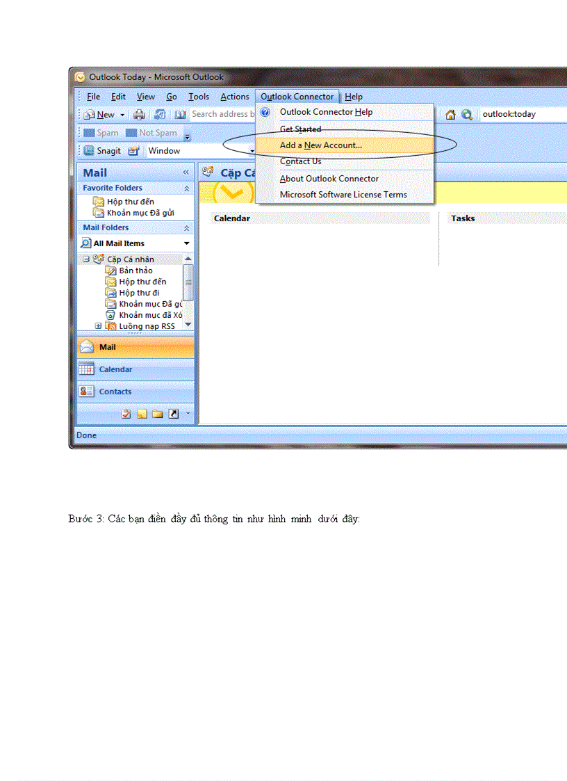 image for page Hướng dẫn dùng Microsoft Outlook 2007 duyệt thư Hotmail