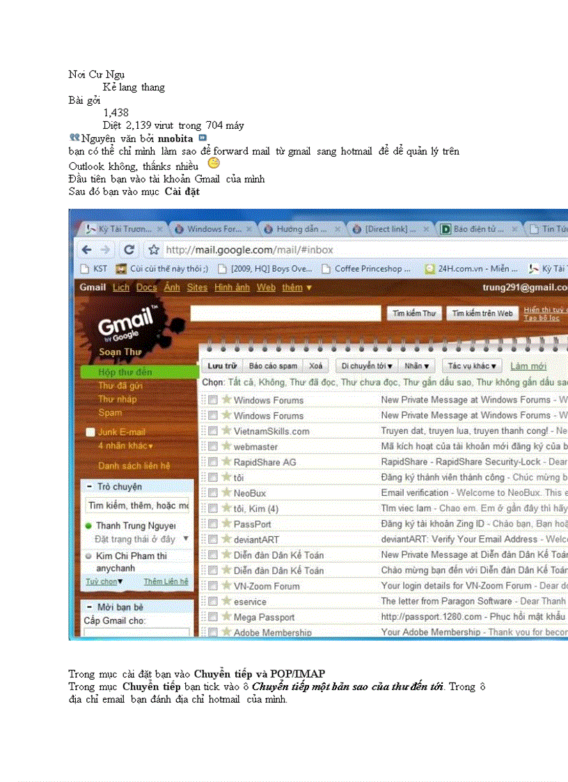 image for page Hướng dẫn dùng Microsoft Outlook 2007 duyệt thư Hotmail