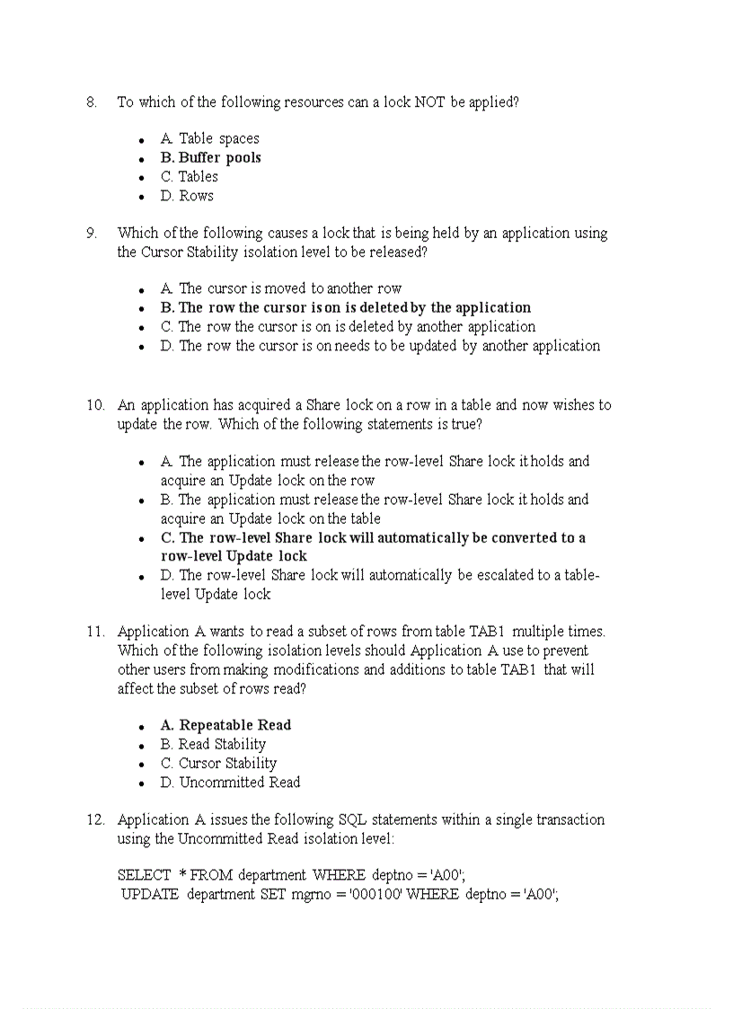 image for page Bộ đề thi trắc nghiệm thi chứng chỉ DB2 của IBM 2011 có đáp án 2