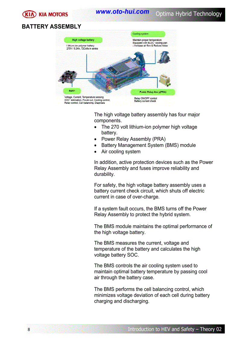 image for page Tài liệu đào tạo về công nghệ Hybrid trên xe KIA Optima 2011