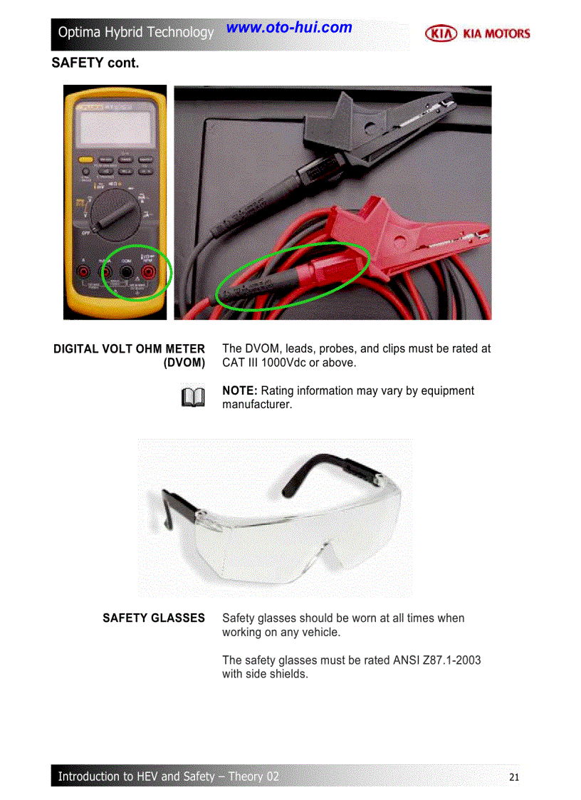 image for page Tài liệu đào tạo về công nghệ Hybrid trên xe KIA Optima 2011