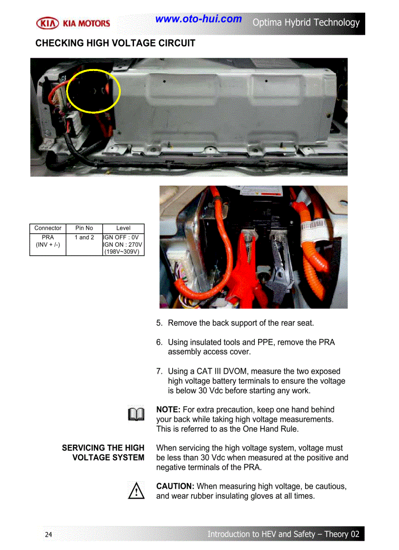 image for page Tài liệu đào tạo về công nghệ Hybrid trên xe KIA Optima 2011