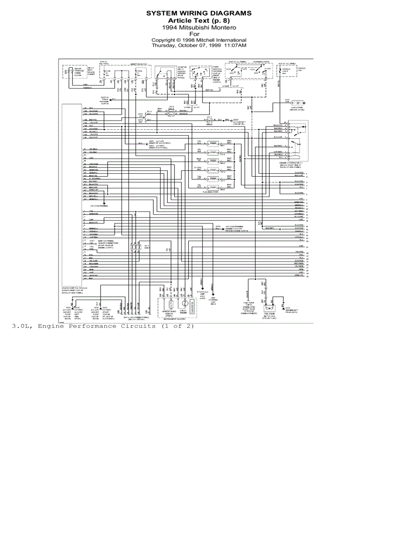 image for page Sơ đồ mạch điện xe ô tô Mitsubishi Pajero 4wd