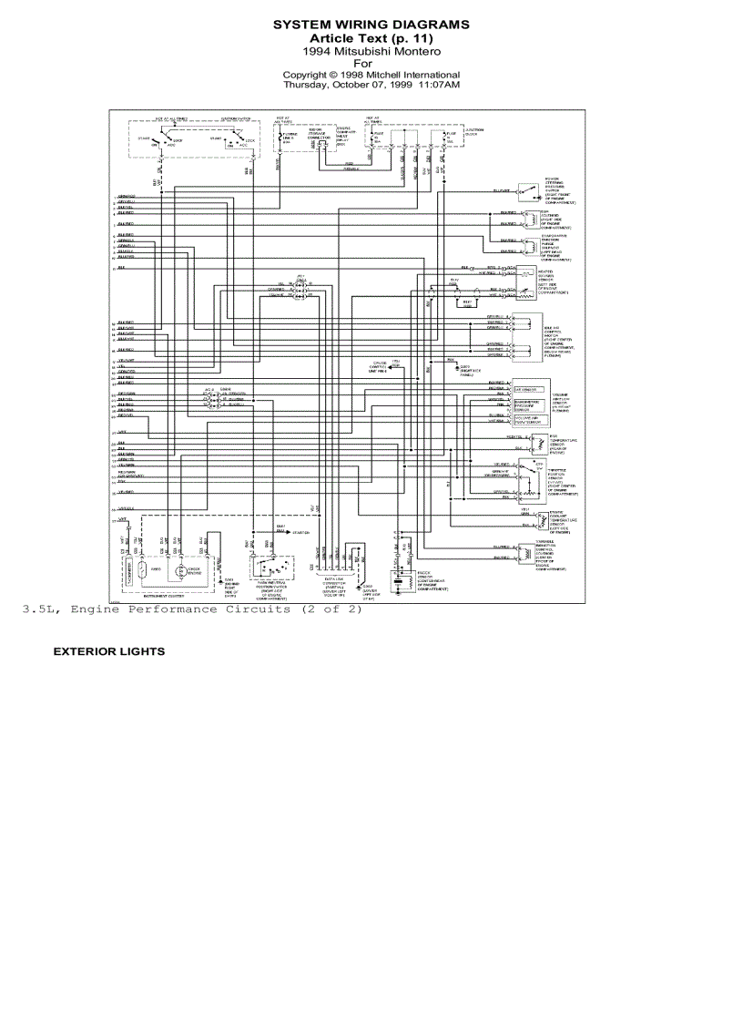 image for page Sơ đồ mạch điện xe ô tô Mitsubishi Pajero 4wd