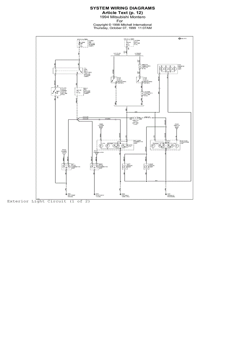 image for page Sơ đồ mạch điện xe ô tô Mitsubishi Pajero 4wd