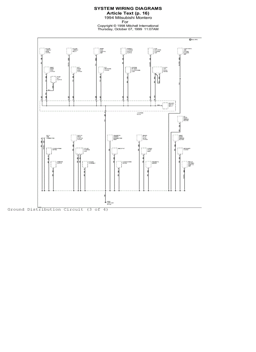 image for page Sơ đồ mạch điện xe ô tô Mitsubishi Pajero 4wd