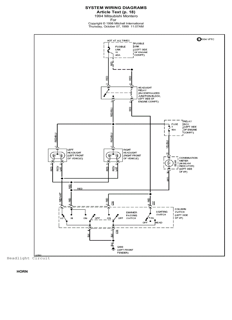 image for page Sơ đồ mạch điện xe ô tô Mitsubishi Pajero 4wd