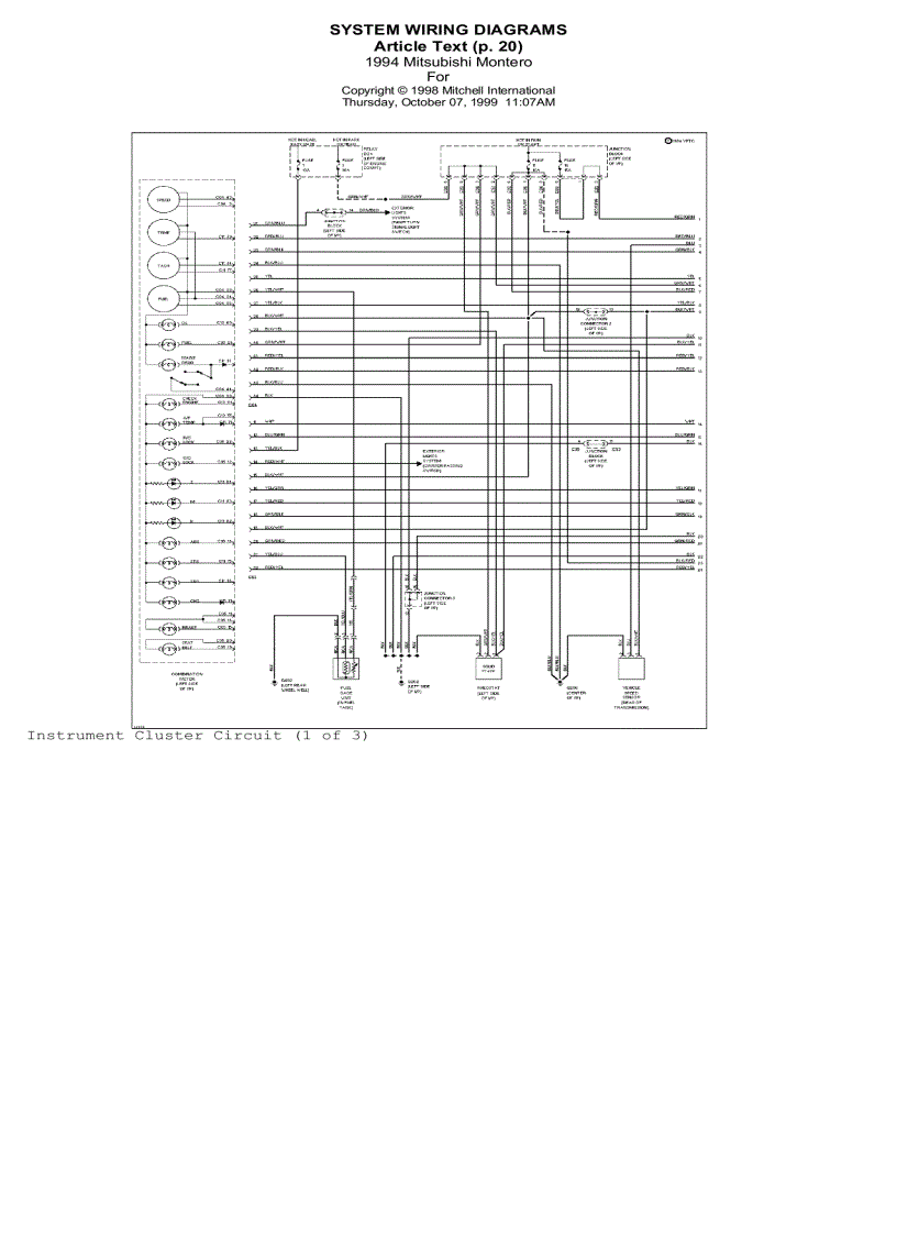 image for page Sơ đồ mạch điện xe ô tô Mitsubishi Pajero 4wd