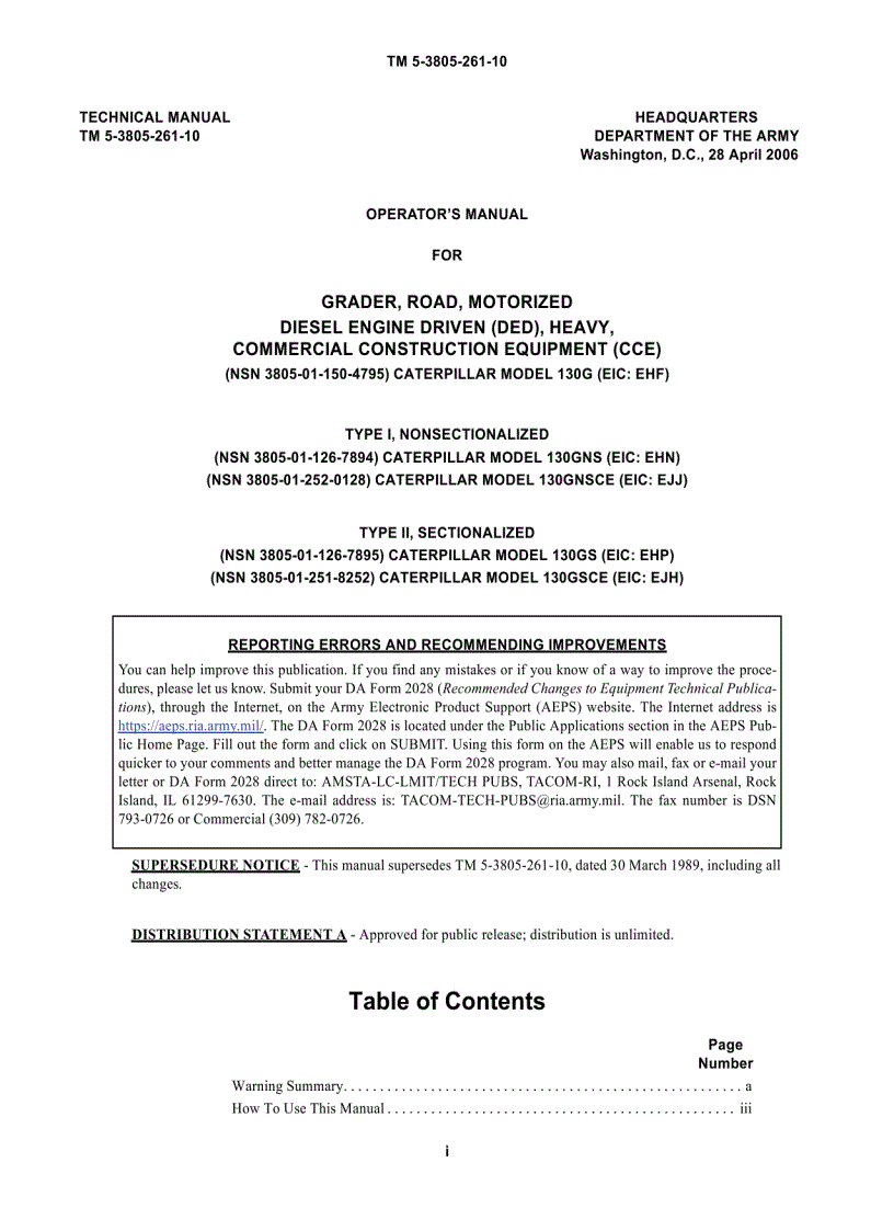 image for page Shop manual máy san CATERPILLAR 130G P1