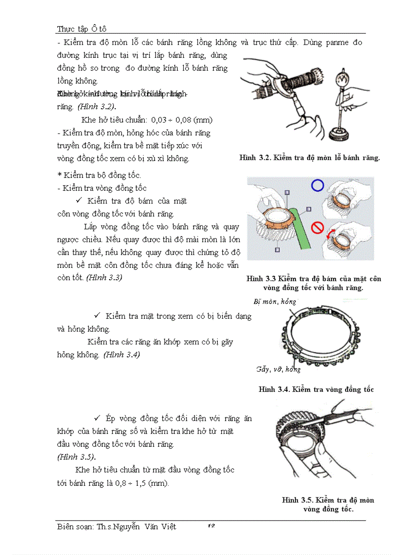 image for page Tháo lắp kiểm tra sửa chữa hộp số của động cơ đặt ngang và đặt dọc