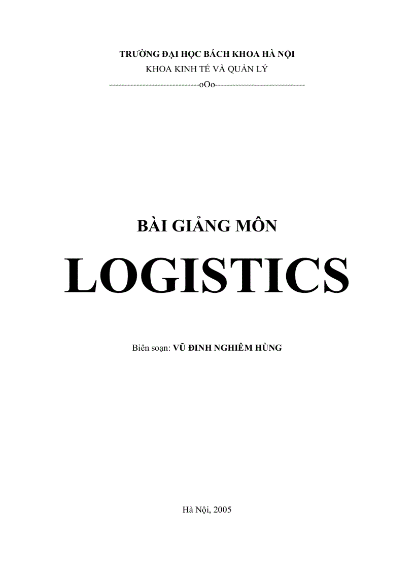 image for page Bài giảng môn logistics