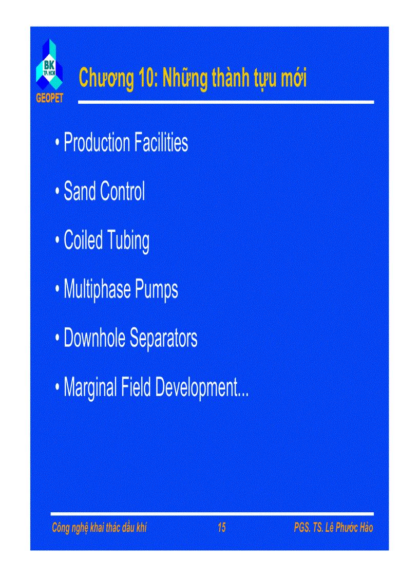 image for page Bài giảng cn khai thác dầu khí pgs Ts Lê phước hảo