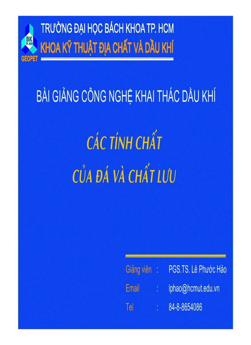 image for page Bài giảng cn khai thác dầu khí pgs Ts Lê phước hảo