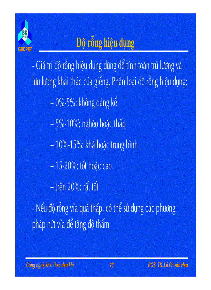 image for page Bài giảng cn khai thác dầu khí pgs Ts Lê phước hảo