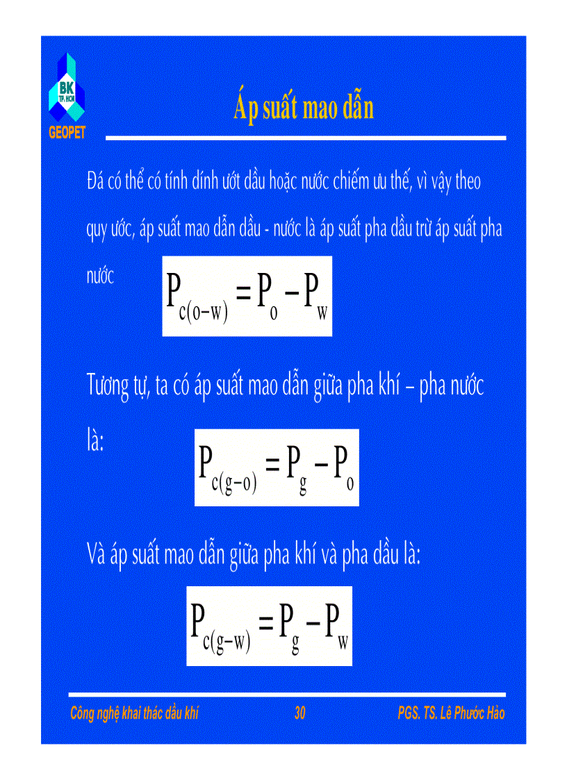 image for page Bài giảng cn khai thác dầu khí pgs Ts Lê phước hảo