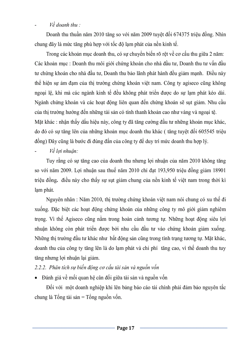 image for page Phân tích tình hình tài chính Công ty Cổ phần Chứng khoán Ngân hàng Nông nghiệp và Phát triển Nông thôn Việt Nam Agriseco