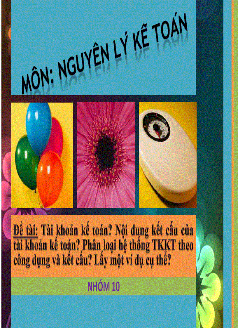 image for page Tài khoản kế toán phân loại