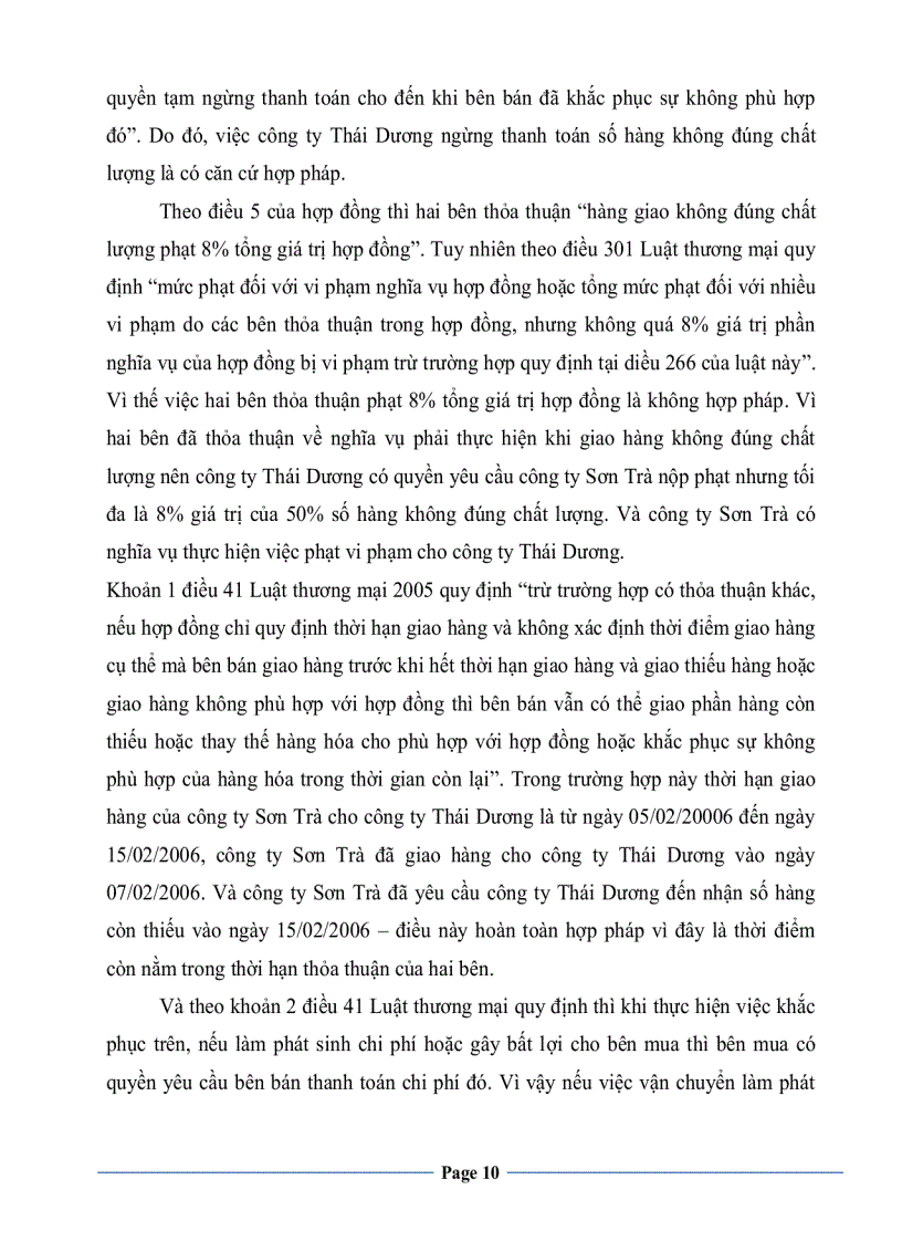 image for page Thái Dương SƠn Trà tình huống pháp luật