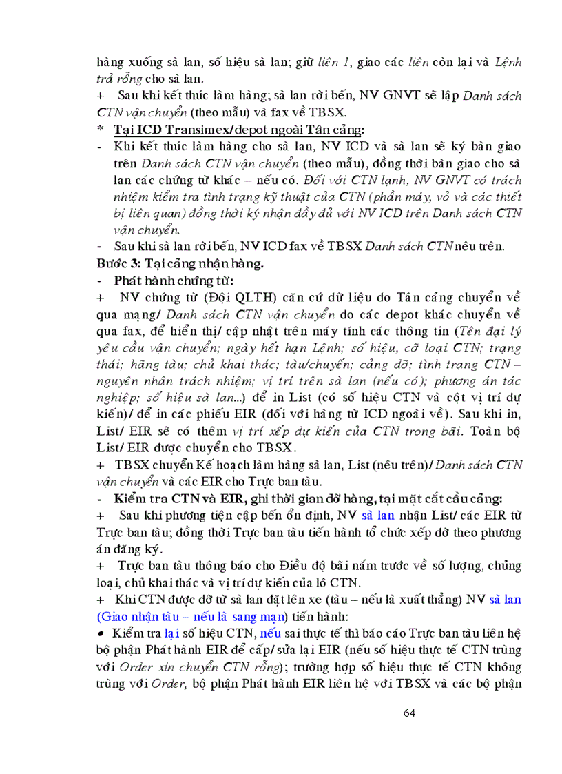 image for page Quy trình quản lý giao nhận Container tại cảng Cái Lát